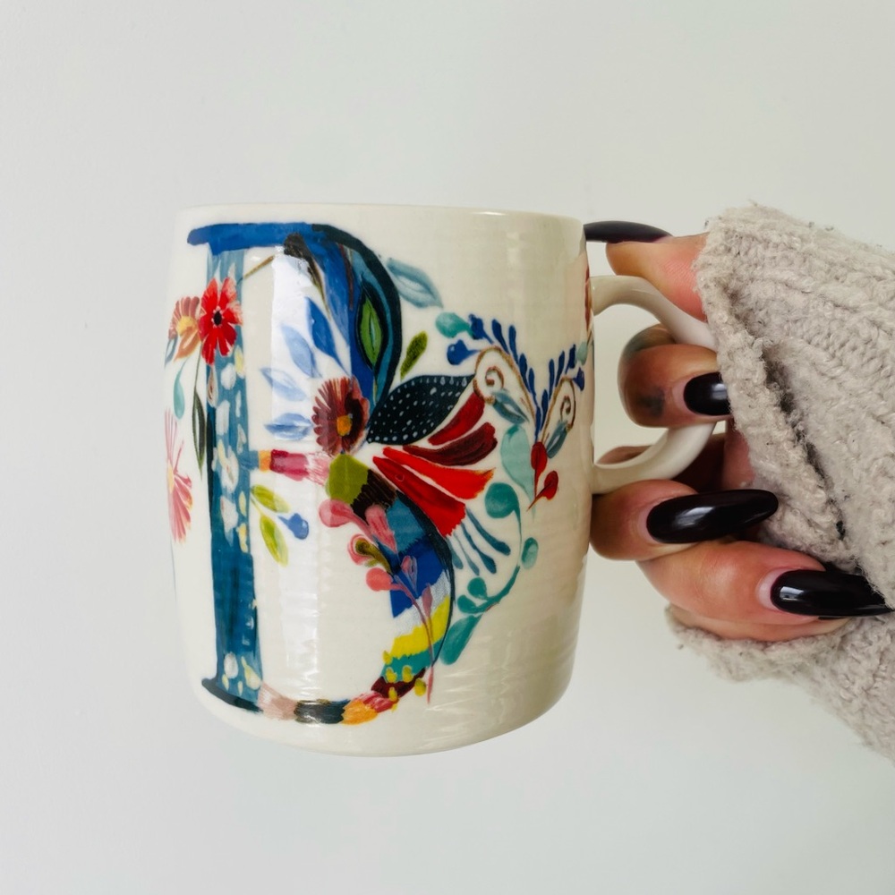Anthropologie Floral Mug - Multicolor